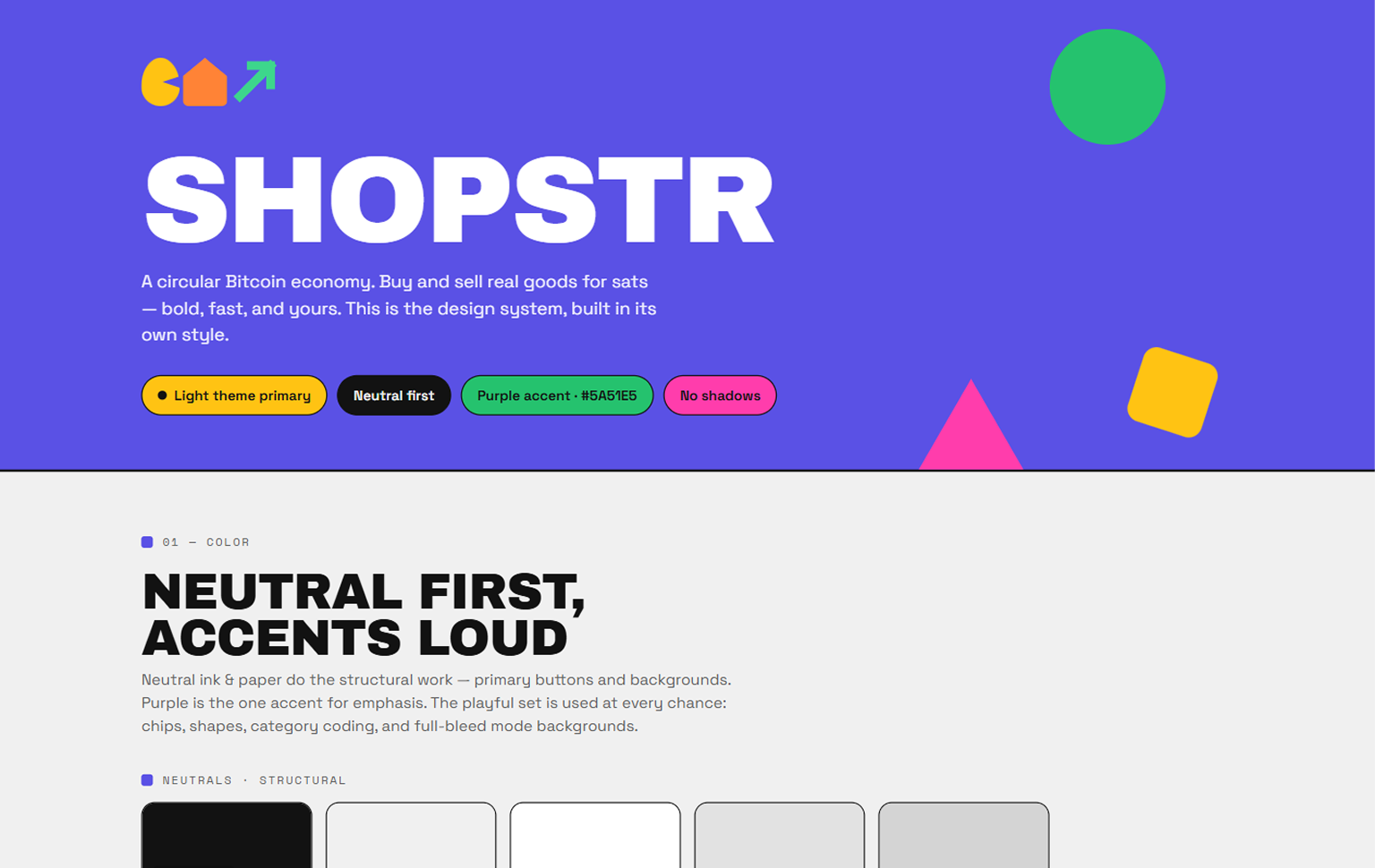 Design system iterations: color, type, and component studies across many rounds before the system locked