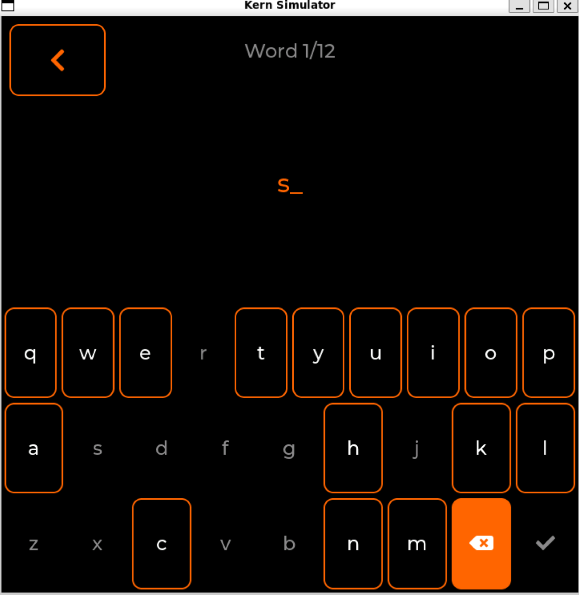 QWERTY keypad after redesign, with highlighted primary action keys
