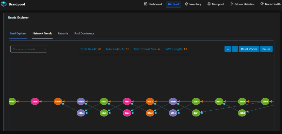 Braidpool DAG visualization
