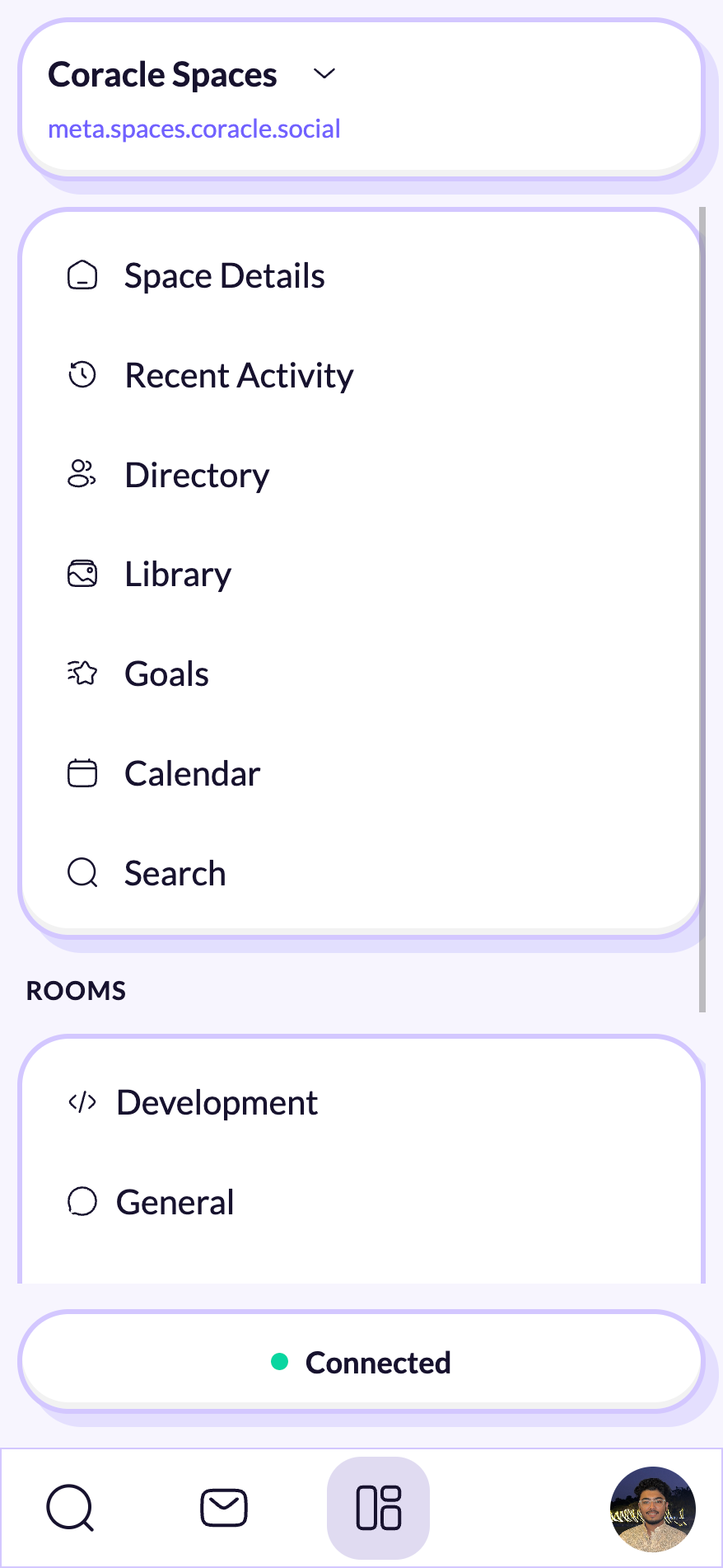 Flotilla mobile sidebar redesigned as a stack of cards