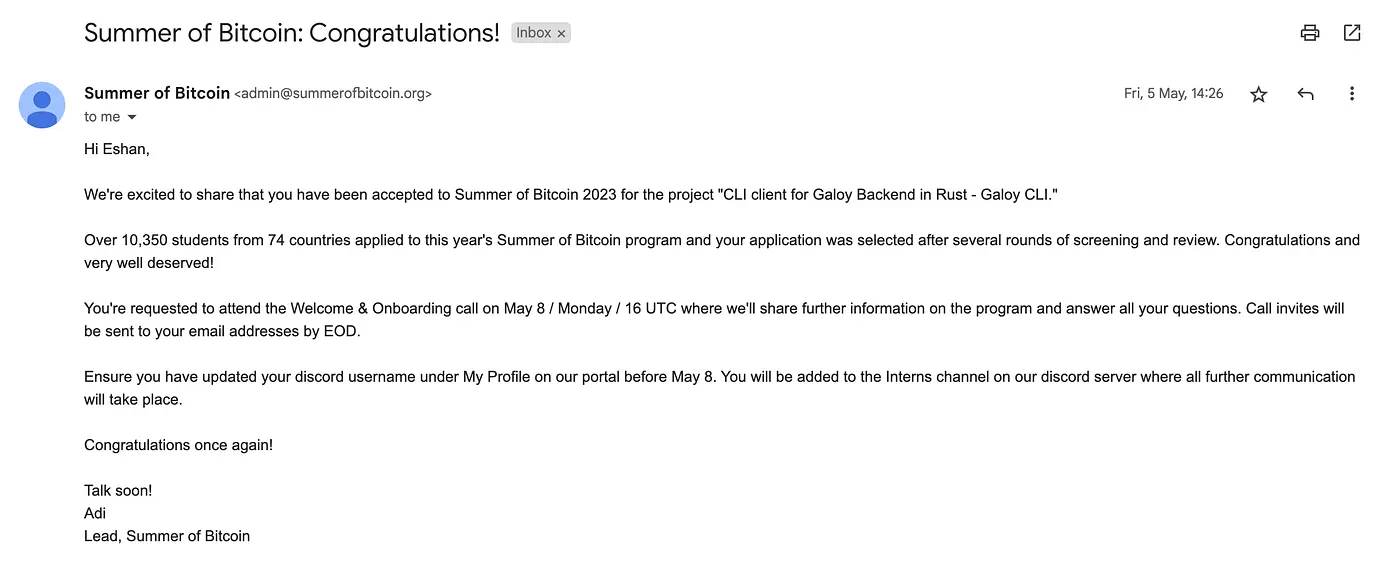 From Curiosity to Contribution: A Summer of Bitcoin Experience with Galoy CLI
