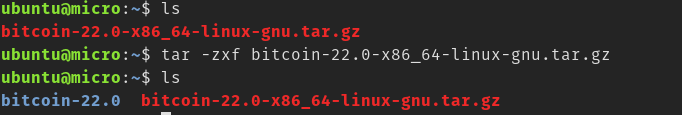 untaring-bitcoind
